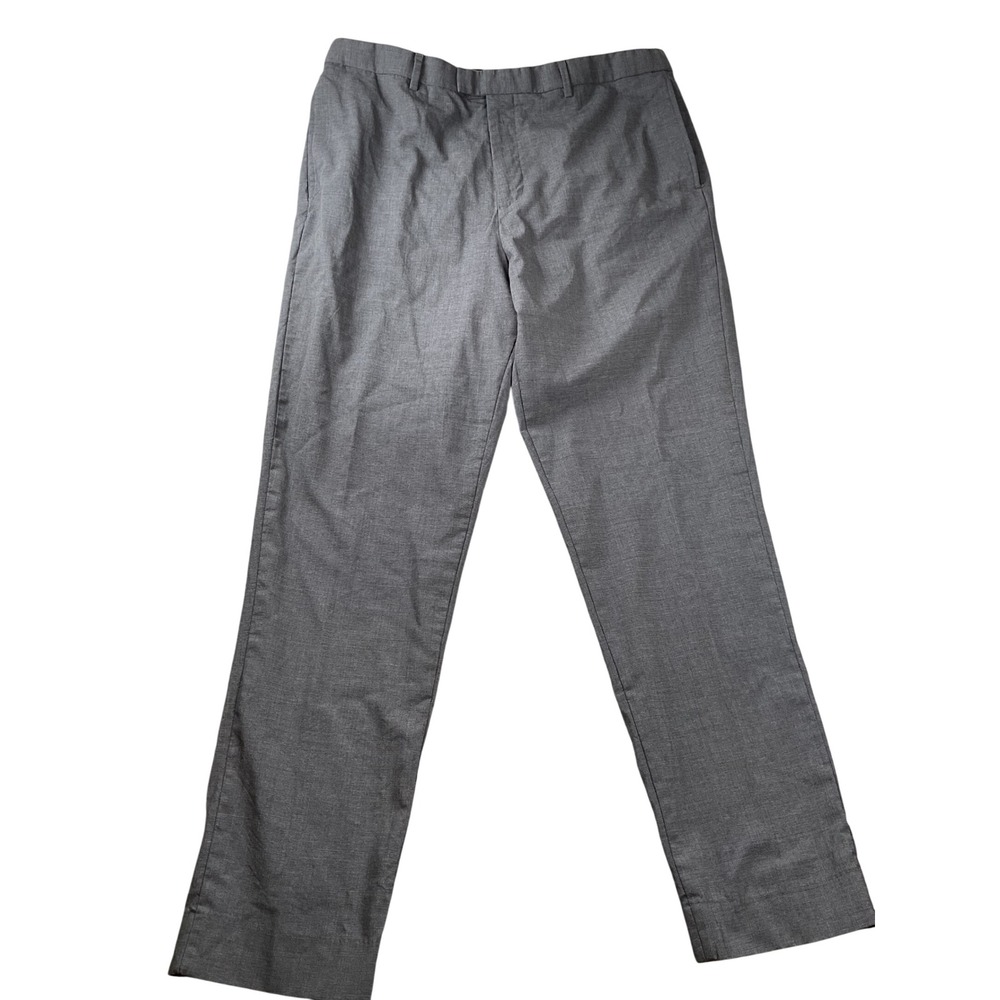 Banana Republic Dress Pants Mens 38x34 Gray Athletic Tapered Italian Wool Pant